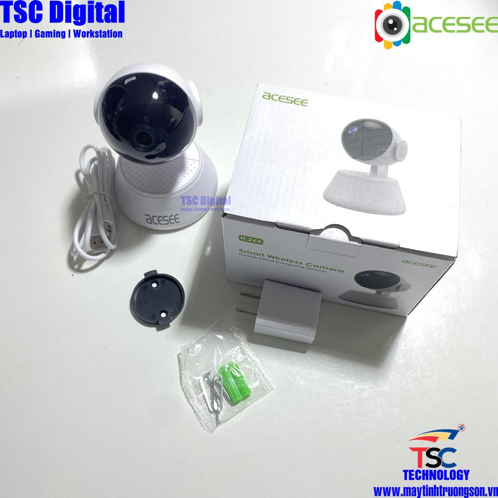 Camera IP wifi 2.0MP ACESEE AC05 | Kèm Thẻ Lưu Trữ 128Gb Quay 355° Đàm Thoại 2 Chiều