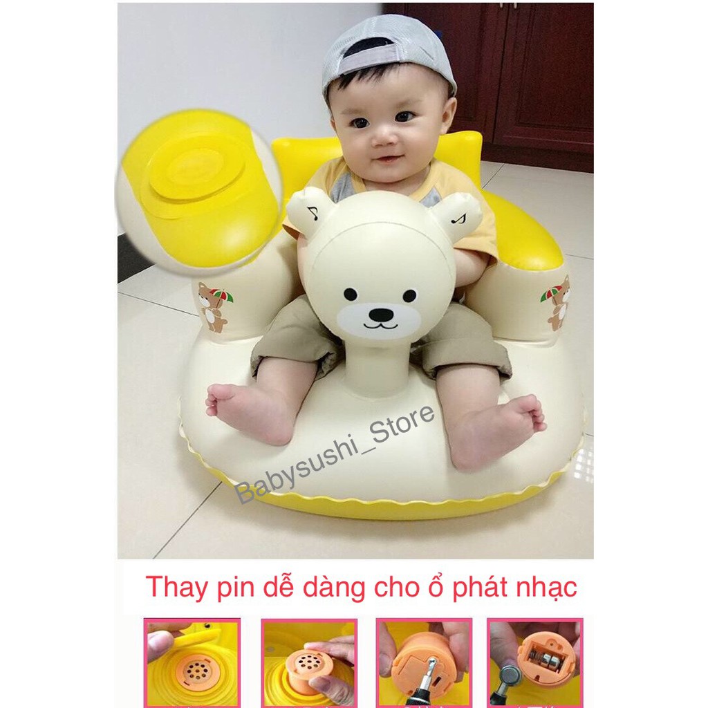 Ghế Hơi Tập Ngồi Nâng Cột Sống Chống Ngã Cho Bé,Ghế Tập Ngồi Đa Chức Năng (mẫu có phát nhạc)