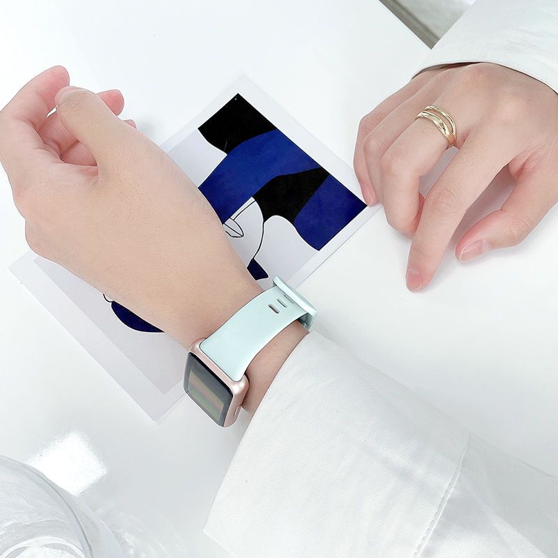 Hàng Mới Về Dây Đeo Thay Thế Bằng Silicon Màu Macaron Xanh Dương Cho Huawei Band 7