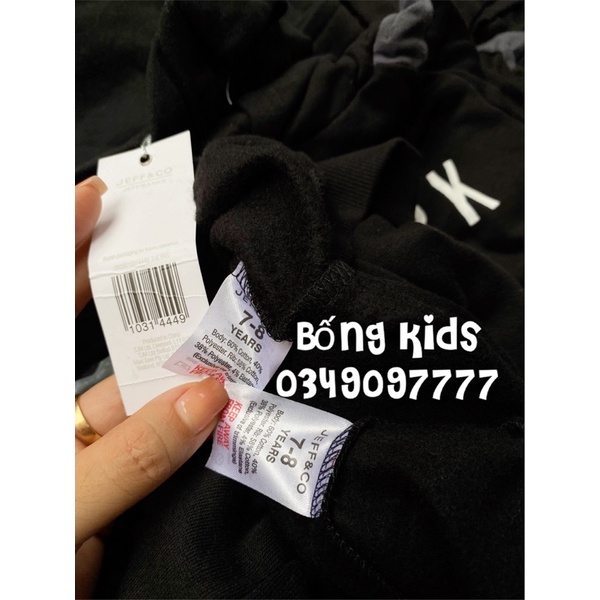 Bộ Nỉ Hoodie Bé Trai New York Đen