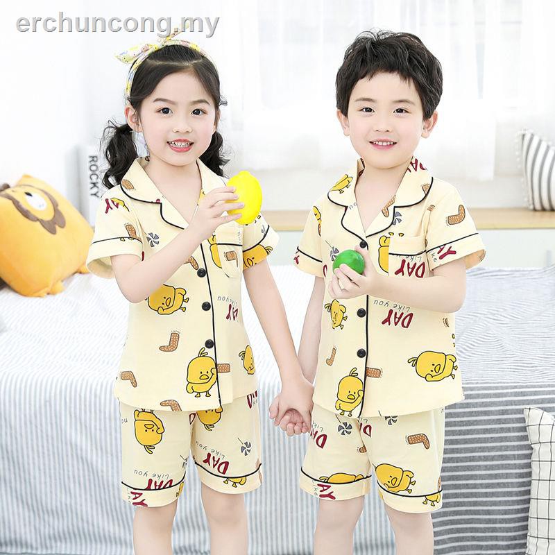 Bộ Đồ Mặc Ở Nhà Tay Ngắn Chất Liệu Cotton Mỏng In Hình Công Chúa Dễ Thương Thời Trang Mùa Hè Cho Bé Gái