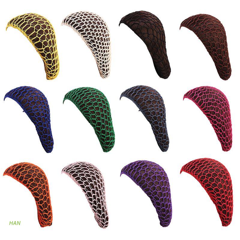 Mũ lưới trùm đầu màu trơn bảo vệ tóc khi ngủ cho nữ