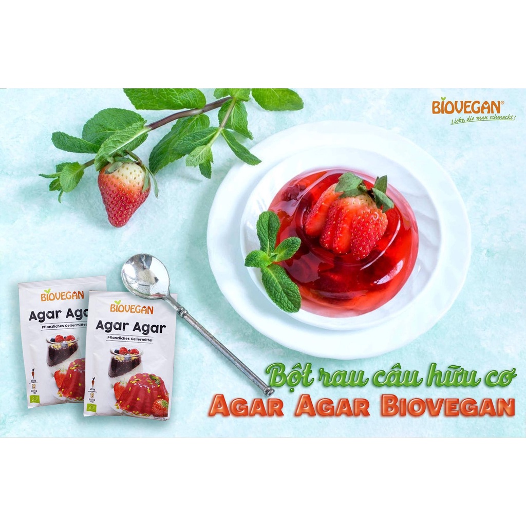 Bột bột rau câu và Gelatine hữu cơ Agar-Agar Biovegan