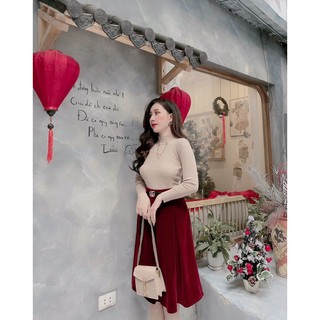 Chân váy nhung