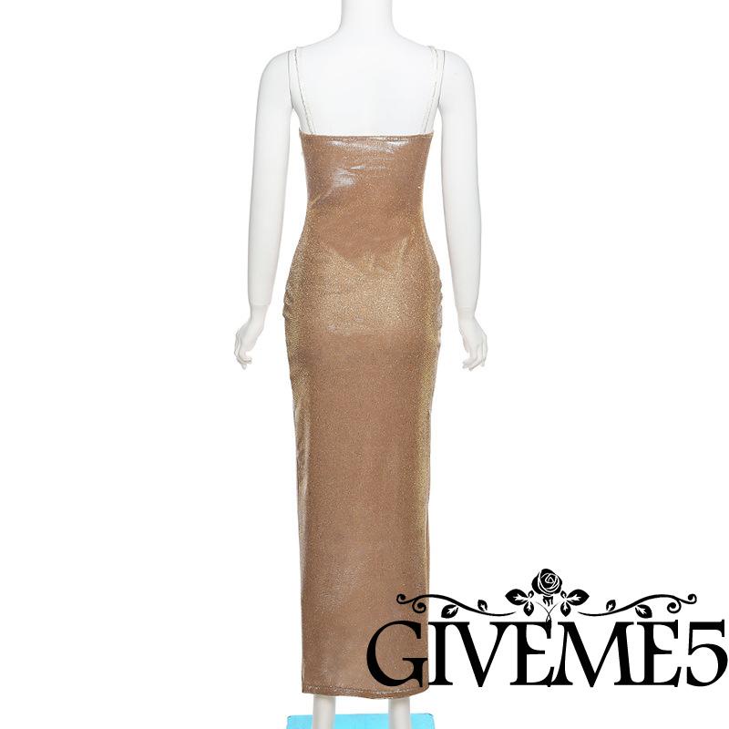 Đầm dài hai dây hở lưng quyến rũ thời trang cho nữ