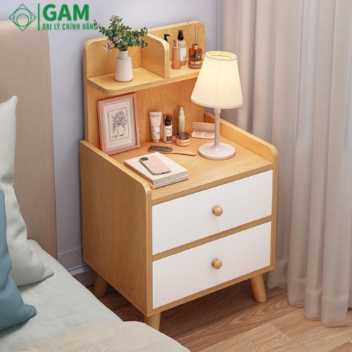 Tab đầu giường, tủ đầu giường 2 ngăn kéo phong cách Nordic chính hãng IGA - GP172