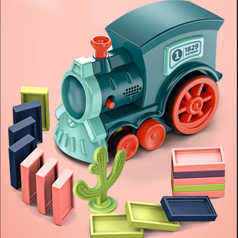 Đồ Chơi Xếp Hình Xe Lửa Domino Nhiều Màu Sắc Cho Trẻ Em