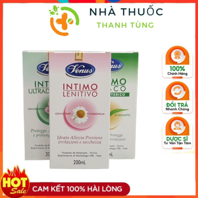 Dung dịch vệ sinh phụ nữ Venus intimo 200ml chiết xuất thảo dược giúp khử mùi hôi , ngứa
