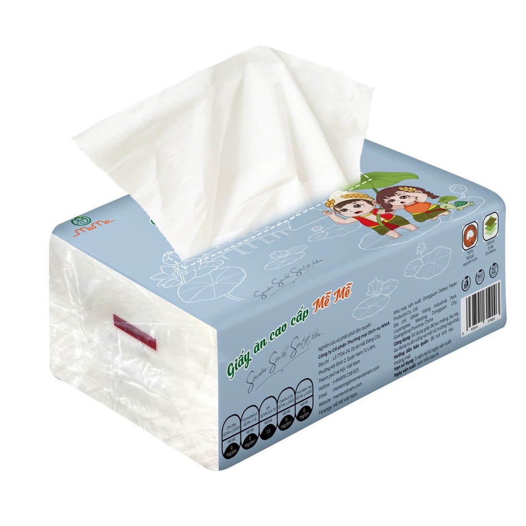 Combo 20 Gói Khăn Giấy Cao Cấp Mễ Mễ 4 Lớp,300 Tờ 120x180mm