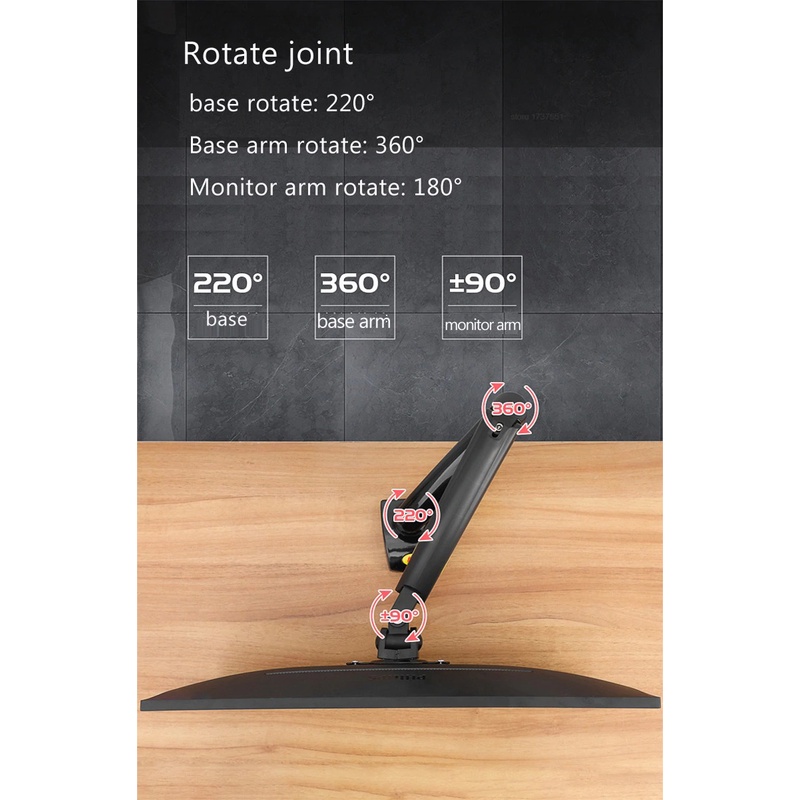 Giá đỡ màn hình máy tính xoay 360 độ NB F80 17 - 30 inch