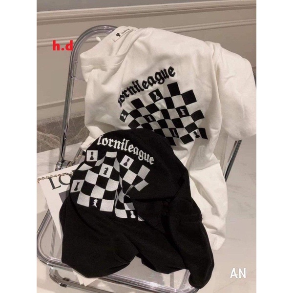 Áo thun form rộng tay lỡ Áo phông hè lorn bàn cờ karo hottrend chất cotton su nam nữ mặc đôi nhóm freesiz