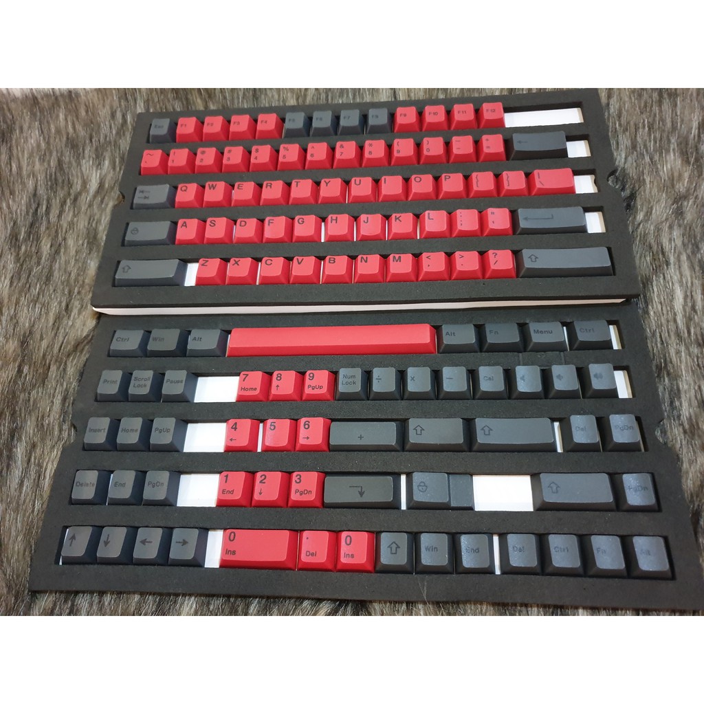 [Dùng được phím 84 60] Keycap nút bàn phím PBT Dye-sub phối 2 màu - 123 phím dành cho layout 87 104 108 84 60