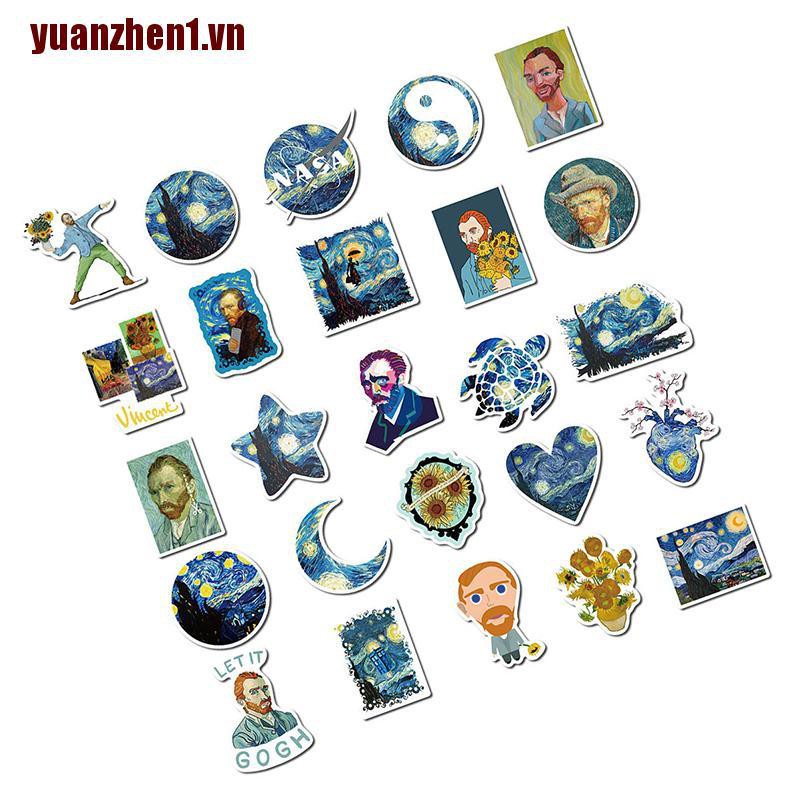 40 Miếng dán trang trí hình tranh của van gogh 1