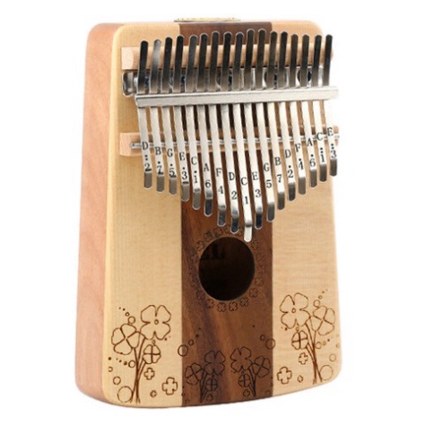 Đàn Kalimba Yael 17 Phím Gỗ Vân Sam - Rosewood Y17SMR-C (Cỏ ba lá - Mbira Thumb Finger Piano 17 Keys)