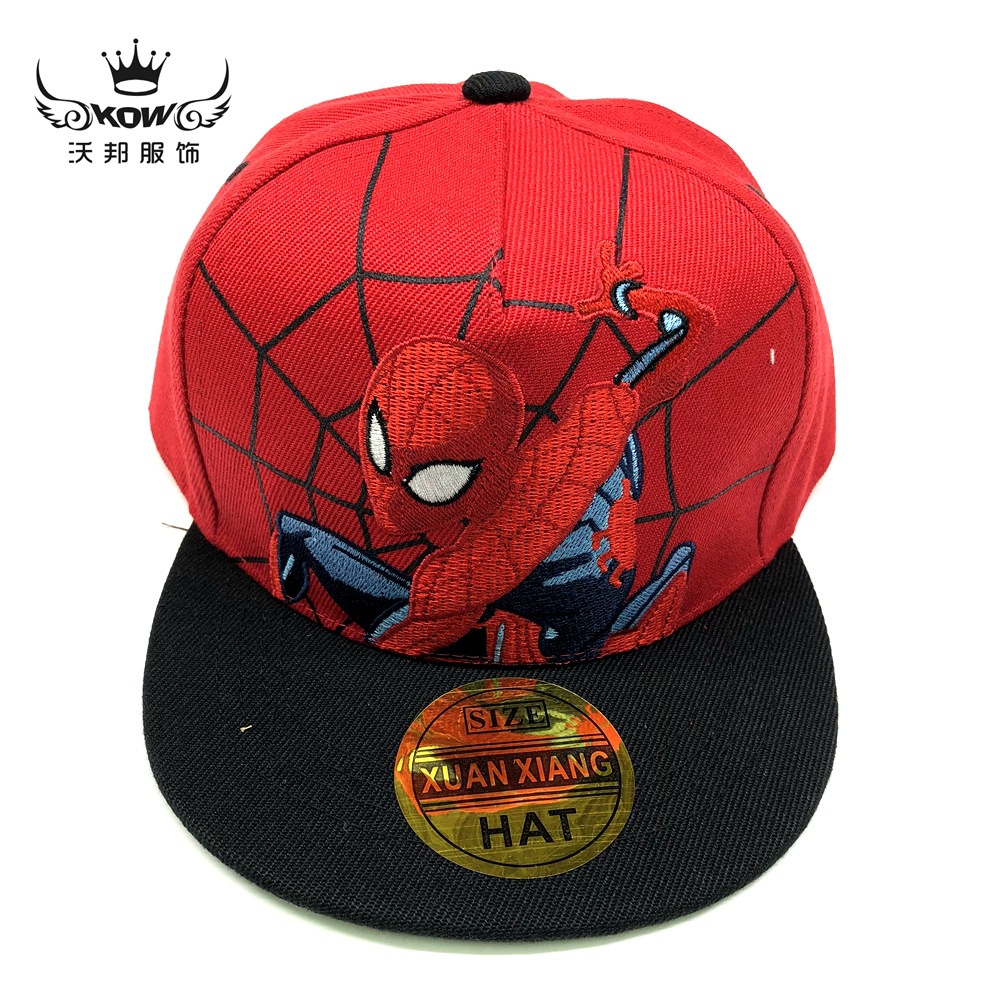 Mũ Lưỡi Trai Vành Phẳng Họa Tiết Hoạt Hình Marvel Phong Cách Hip hop Cho Bé