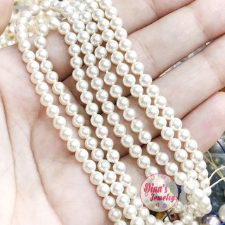 Hạt Pha Lê Ngọc Trai Nhân Tạo - Swarovski 5810 - Size 4mm và 6mm - Màu White