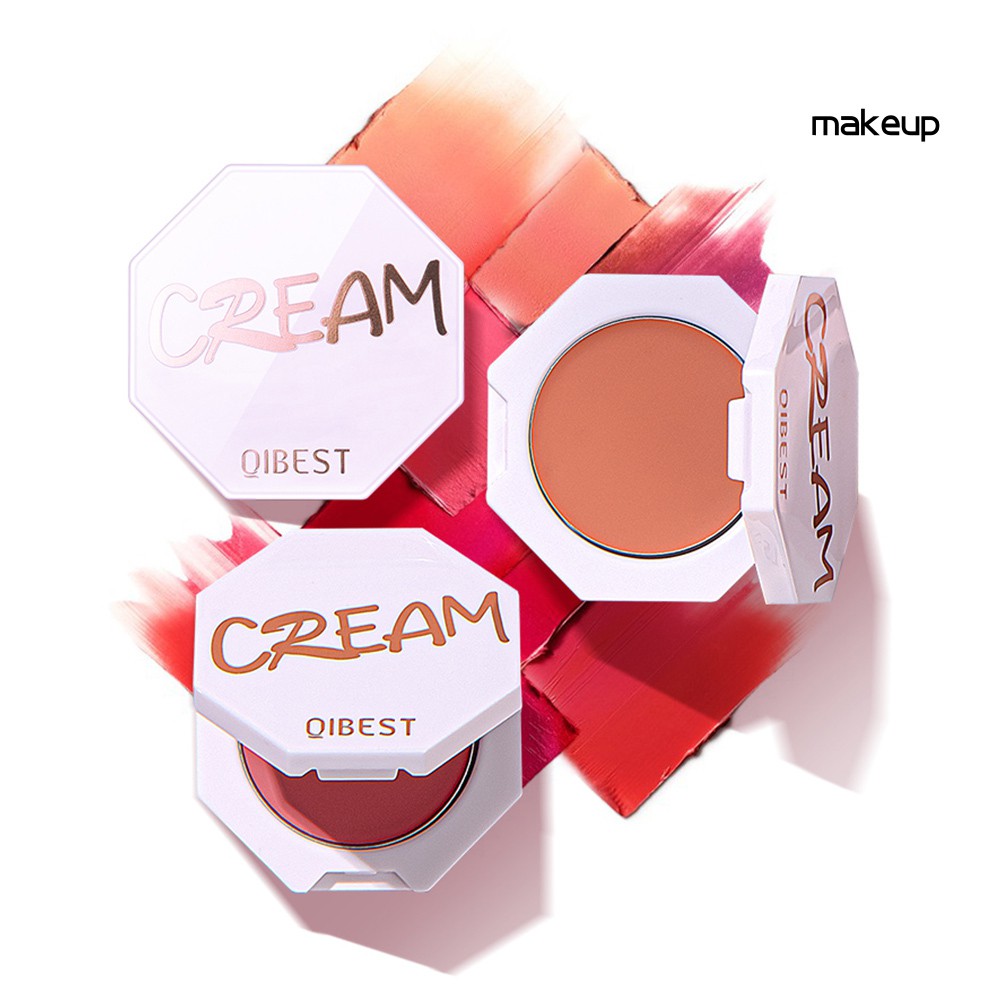 [Hàng mới về] Phấn Đánh Má Hồng Dưỡng Ẩm Trang Điểm Tự Nhiên Qibest Cream | BigBuy360 - bigbuy360.vn