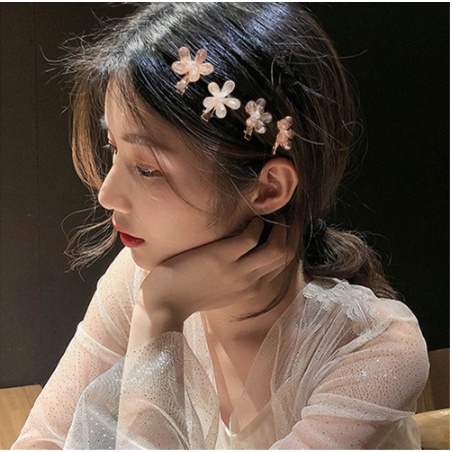 Kẹp tóc Haimeikang hình hoa đính đá thời trang nhỏ xinh dành cho nữ