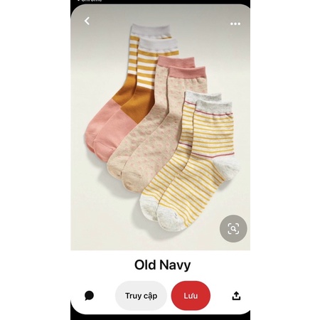 Combo 5 đôi Tất nữ cotton mềm mịn Old*navy cao trung trên mắt cá chân
