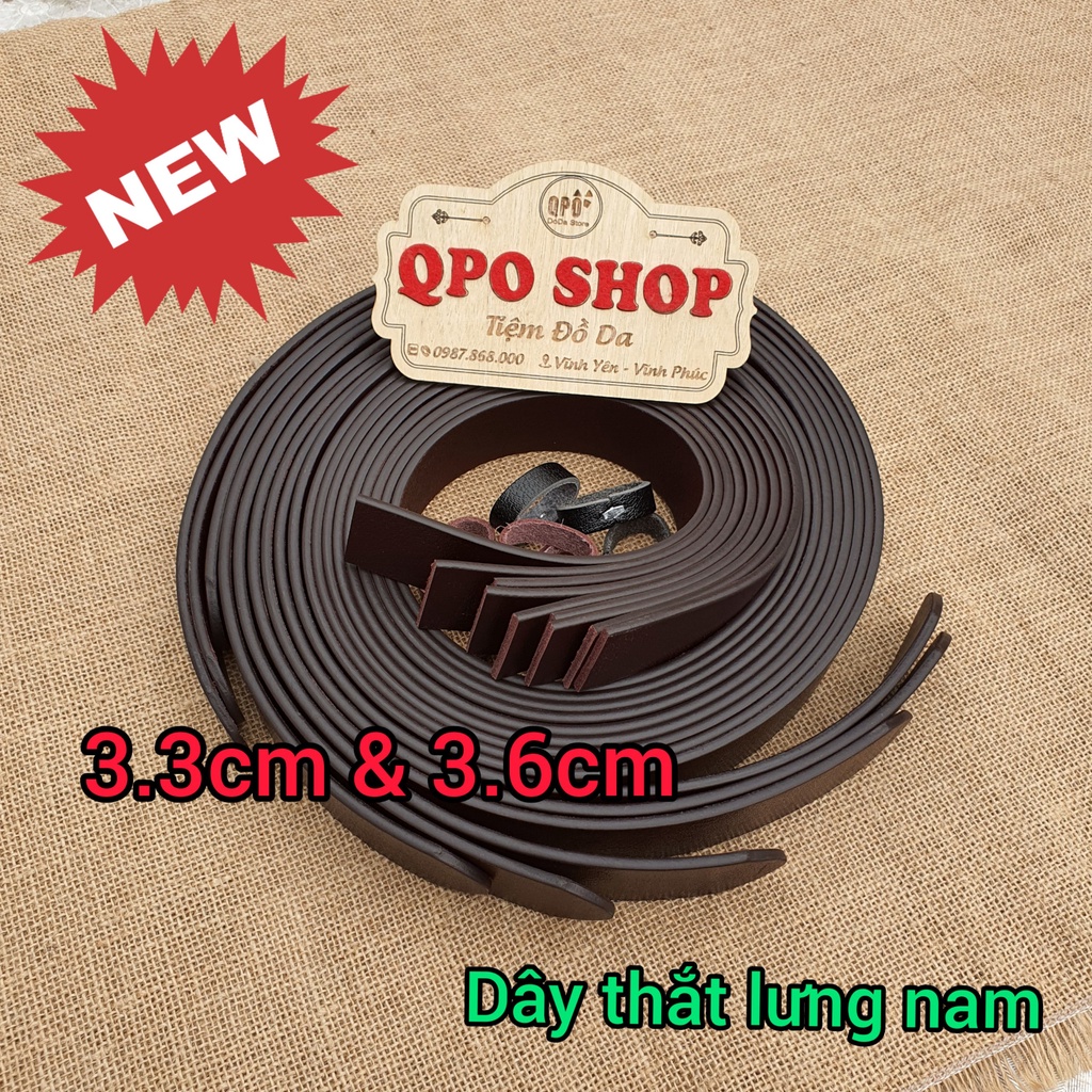 Dây Lưng Da Nam, Da Bò Thật Loại Tốt Dùng Cho Khóa Lăn Bảo Hành 12 Tháng