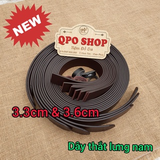 Dây Lưng Da Nam, Da Bò Thật Loại Tốt Dùng Cho Khóa Lăn Bảo Hành 12 Tháng