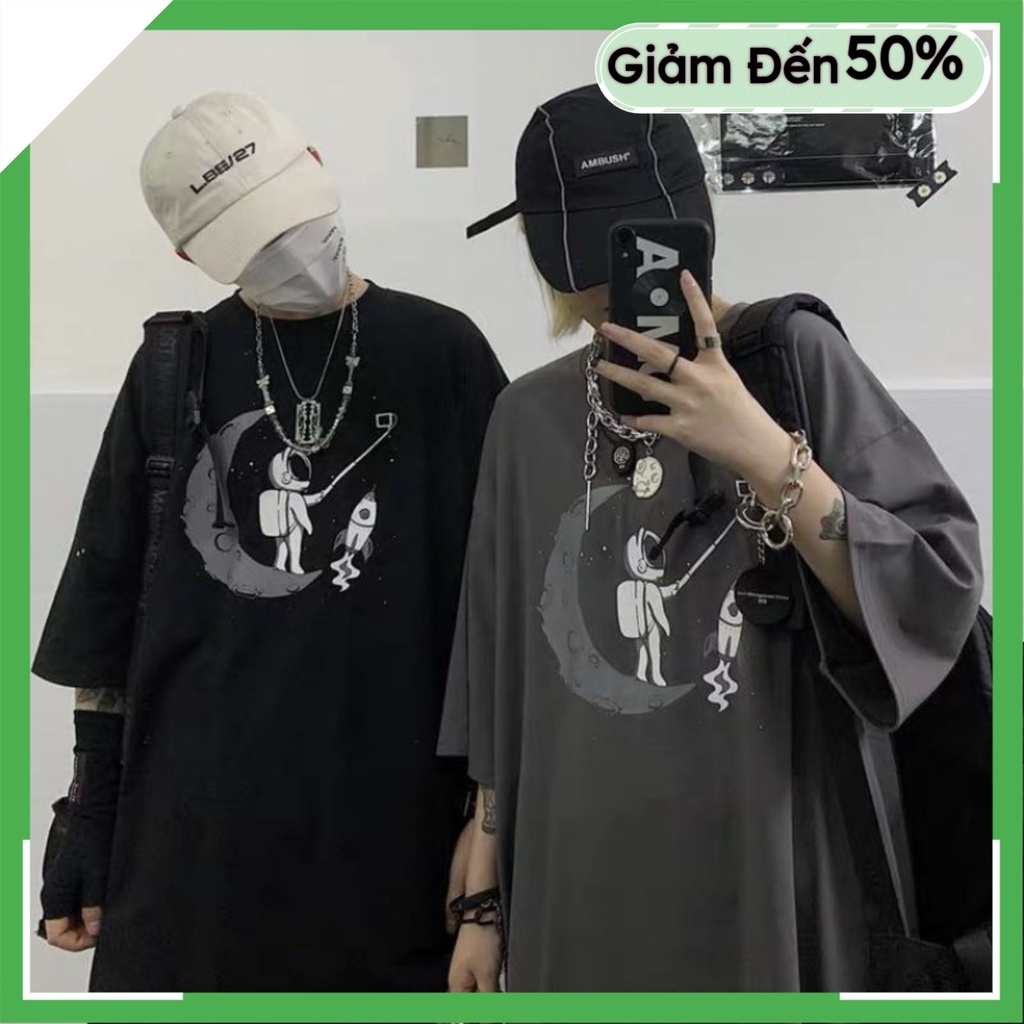 Áo phông nam nữ - Áo thun nam nữ unisex tay lỡ form rộng chất 100% COTTON in hình mèo máy | BigBuy360 - bigbuy360.vn