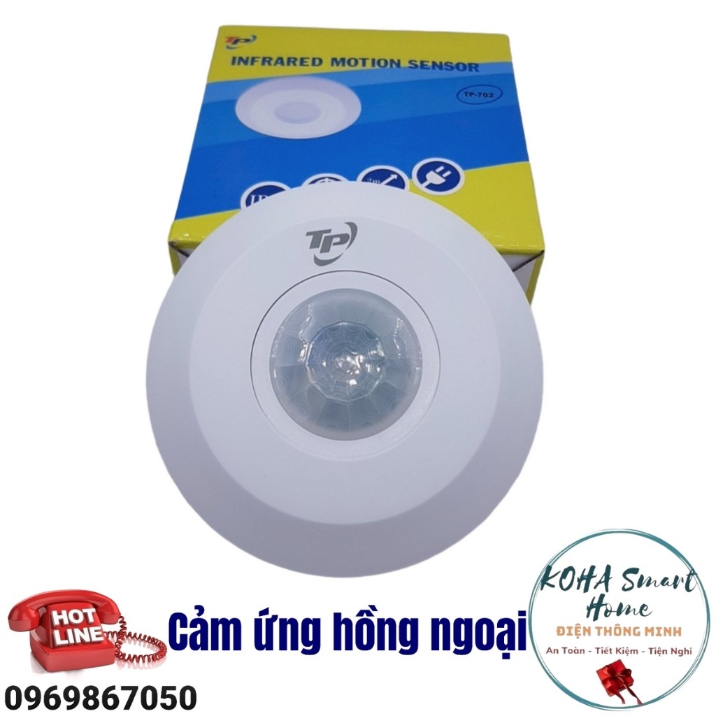 Cảm ứng hồng ngoại tự động bật tắt đèn TP-702 chính hãng KOHA Smart House