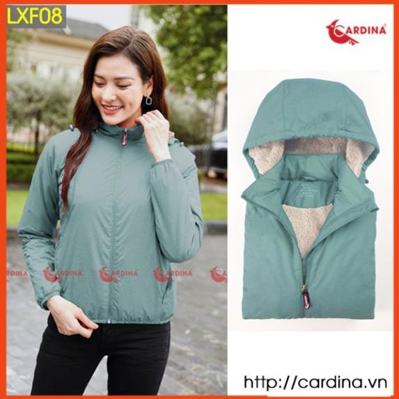 Áo Khoác Nữ, Áo Gió Nữ 2 Lớp Lót Lông Cừu CARDINA Cao Cấp Siêu Nhẹ, Siêu Ấm cuacai2019