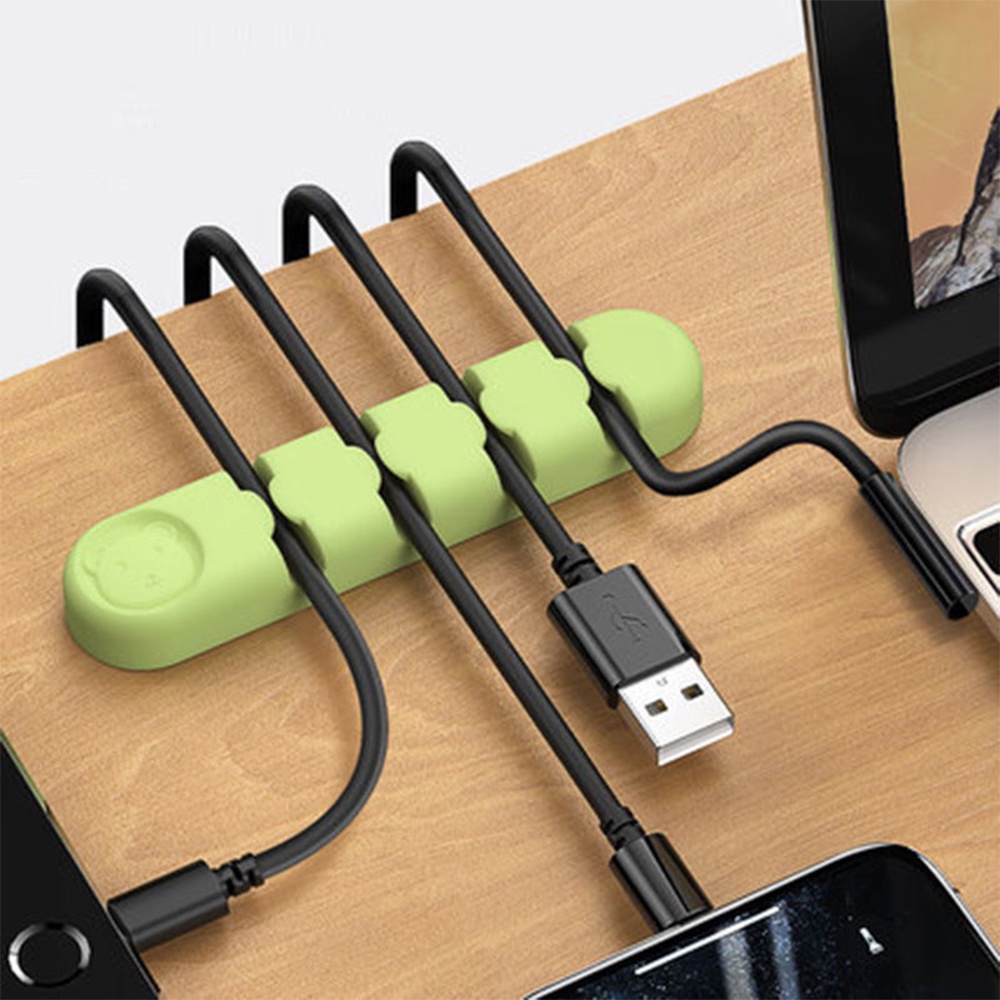 Dụng cụ cố định dây cáp USB/ tai nghe/ dây cáp bằng silicone tiện dụng