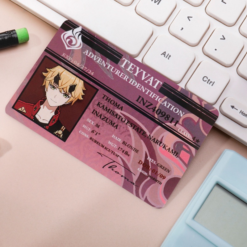 Bộ Sưu Tập Ảnh Thẻ Id Anime Genshin Va Chạm Bằng Pvc Cổ Điển