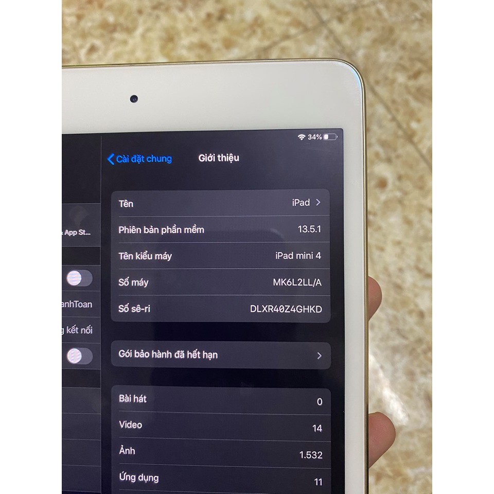 iPad Mini 4 Wifi  16G Gold  Zin Đẹp 99% - Màn Retina siêu đẹp - Máy siêu mỏng - Cấu hình cao | BigBuy360 - bigbuy360.vn