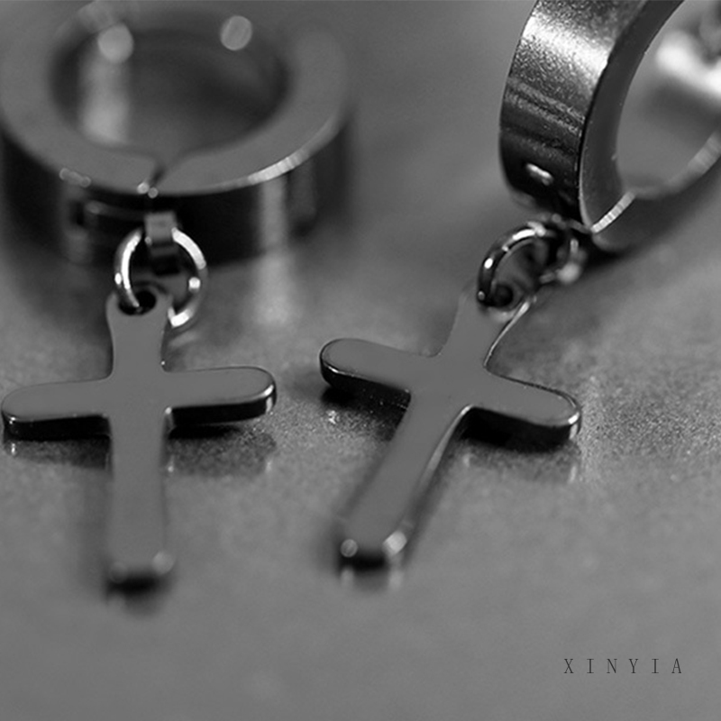 1 Đôi Khuyên Tai Bằng Thép Không Gỉ Phong Cách Hàn Quốc Cá Tính