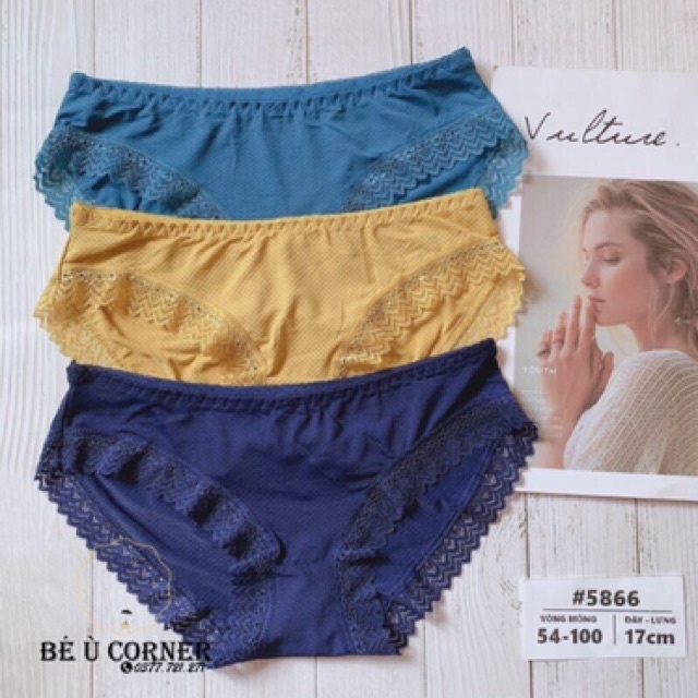 MẪU MỚI*Quần Lót Đúc Su Phối Ren siêu mát 5865