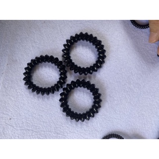 Dây chun buộc tóc lò xo - dây cột tóc nhựa xoắn màu đen