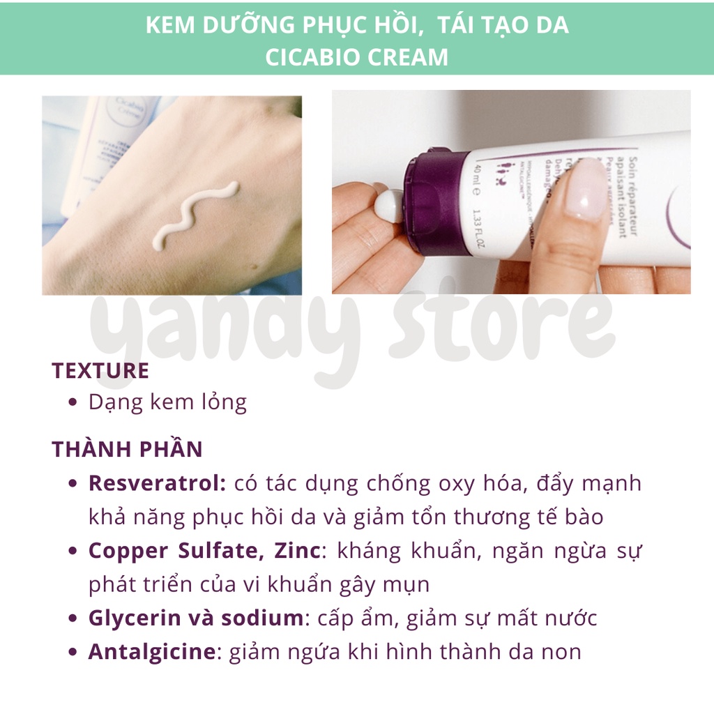 Kem Dưỡng Phục Hồi, Tái Tạo Da Cicabio Cream