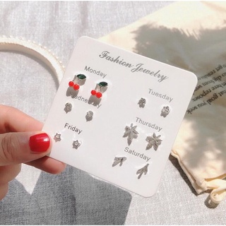 Set 6 bông tai xinh xắn