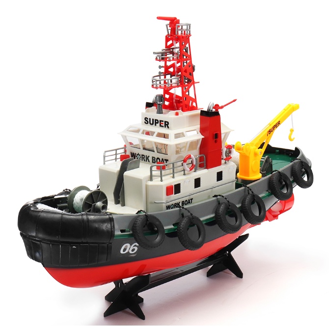 Mô hình tàu đầu kéo cứu hộ Heng Long 3810 điều khiển từ xa - Thuyền, cano cứu hộ 3810 phiên bản sóng 24MHz henglong3810