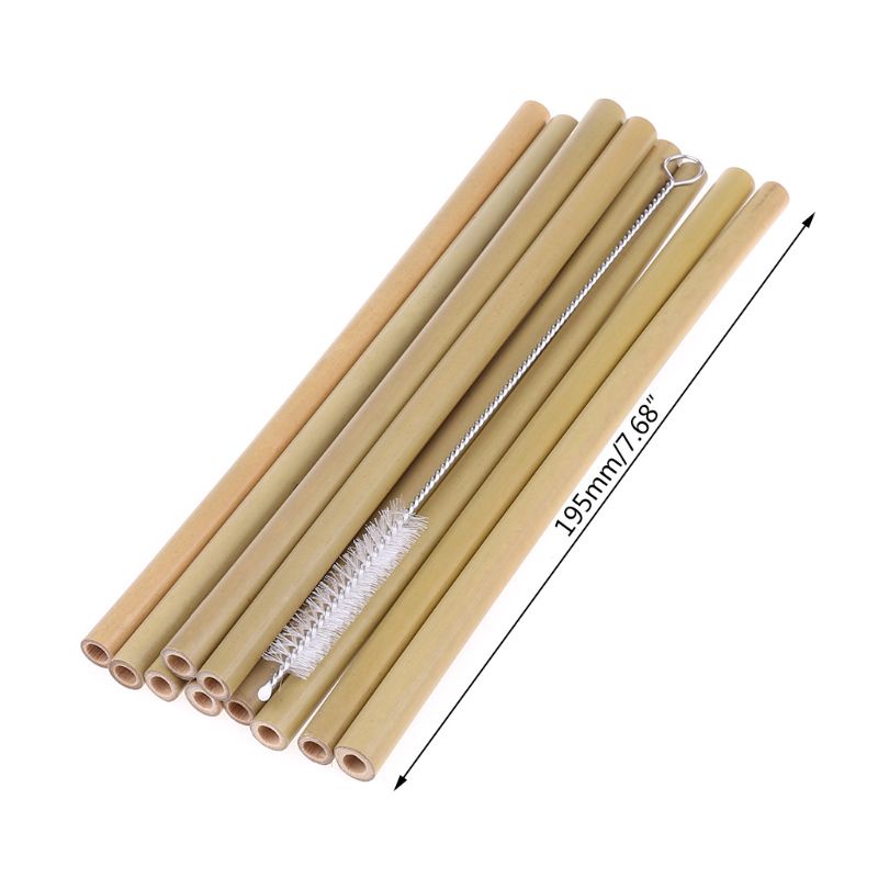 Set 100 Ống Hút Tre Có Thể Tái Sử Dụng Thân Thiện Với Môi Trường