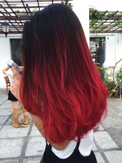 thuốc nhuộm tóc màu đỏ gấc + tặng oxy trợ dưỡng