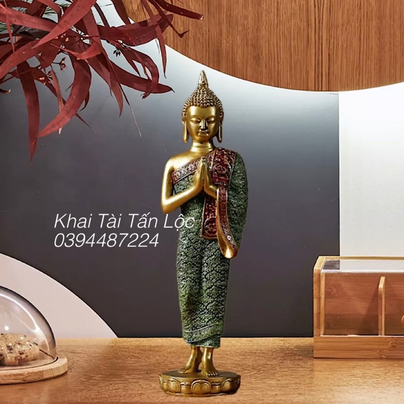 Tượng Phật Bổn Sư Thích Ca chắp tay đứng cao 20cm