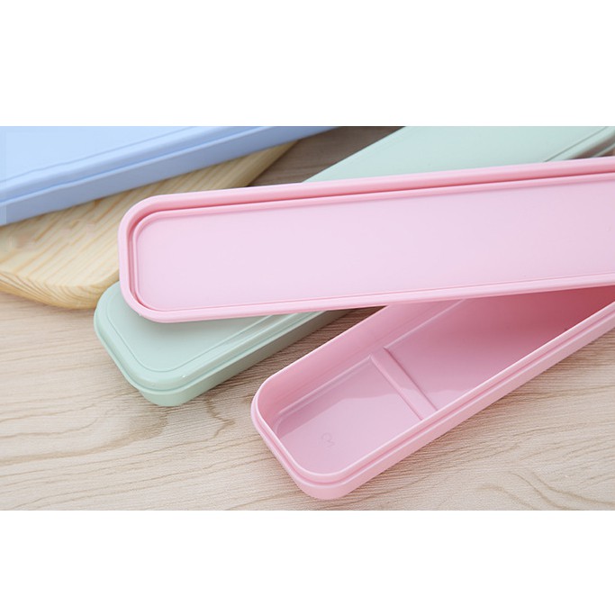Hộp Nhựa đựng muỗng đũa vệ sinh du lịch / văn phòng tiện dụng (Không Bao Gồm Muỗng Đũa) #C420