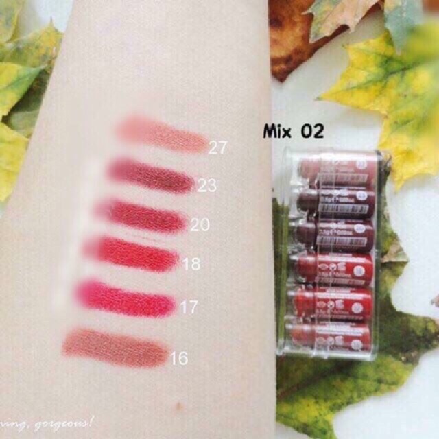 Set son lì mini Golden rose Thổ nhĩ kỳ (set 6 thỏi mini)
