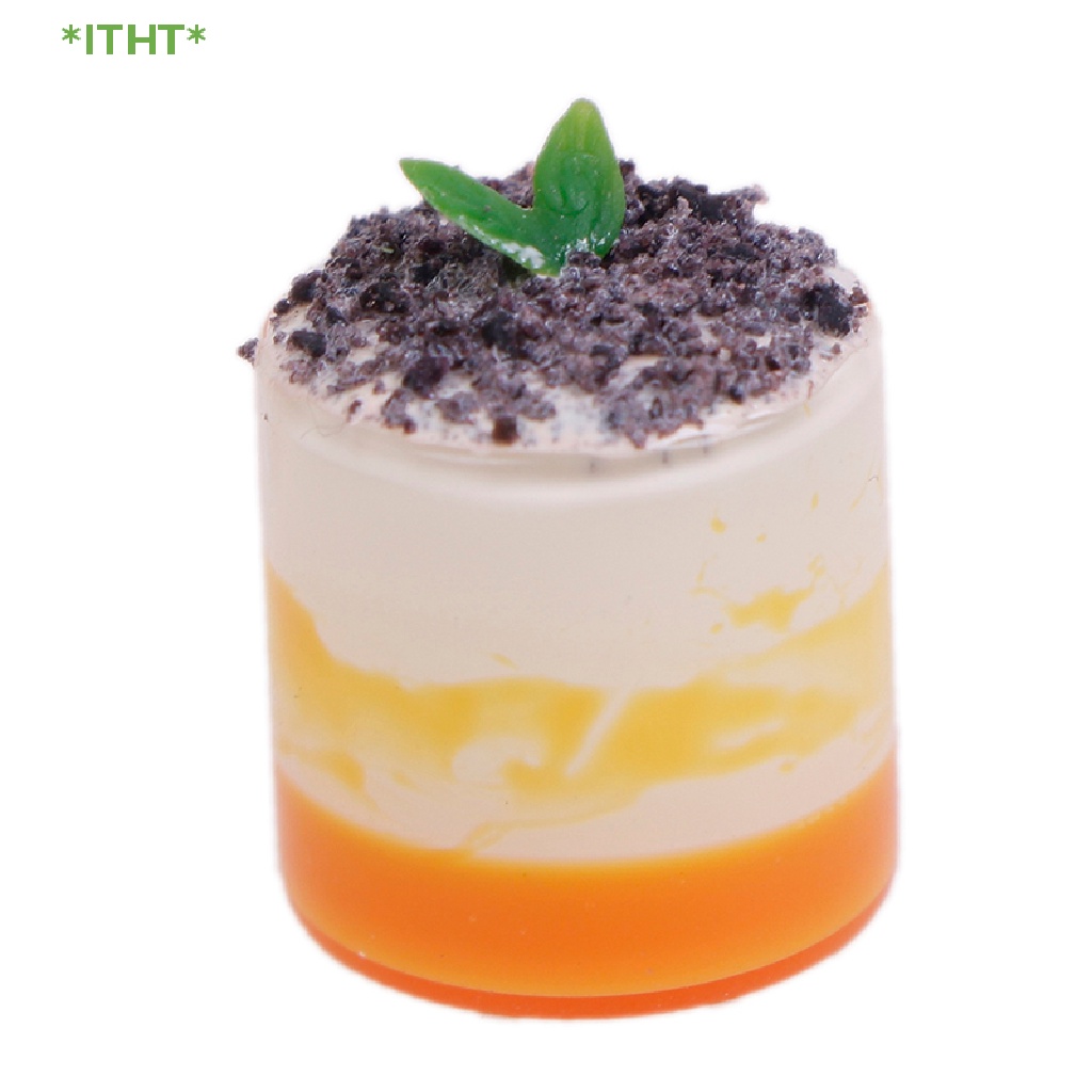 Mô Hình Cốc Bánh Mousse Mini Tiramisu Tỷ Lệ 1: 12 Độc Đáo Trang Trí Nhà Búp Bê Mới