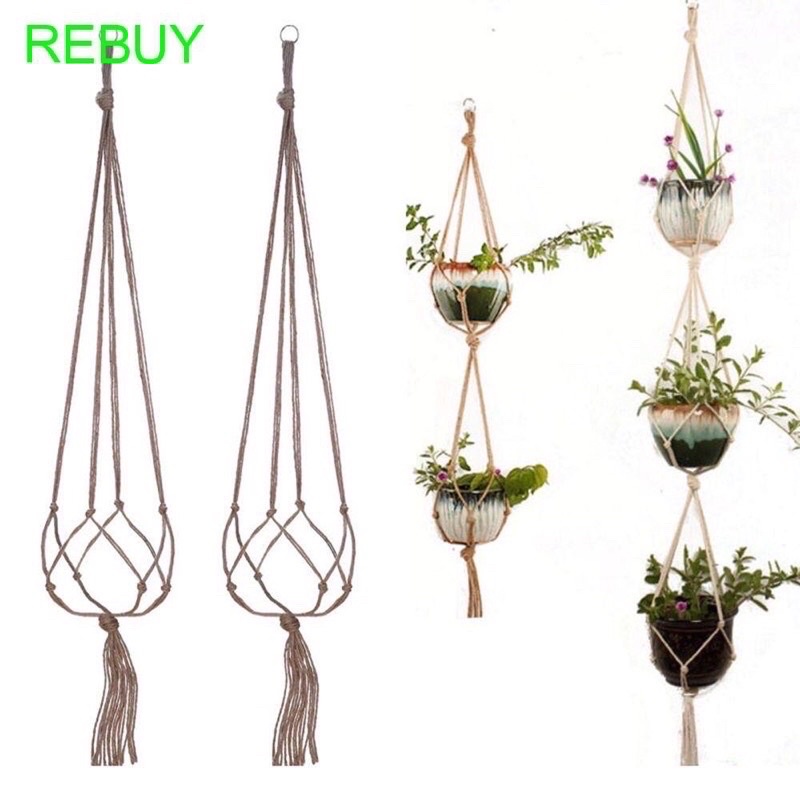 Dây treo chậu hoa trang trí, dây macrame treo chậu cảnh giá rẻ