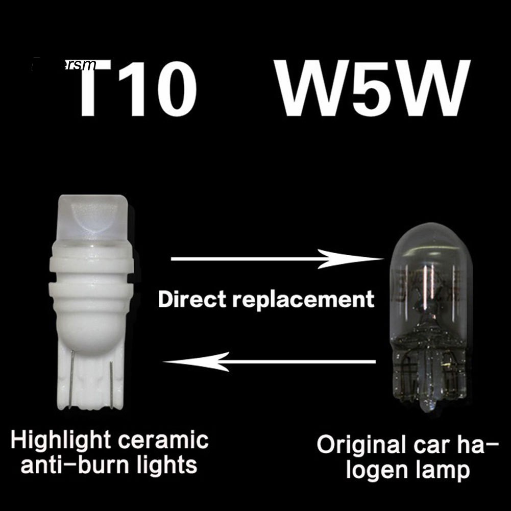 Bộ 2 Bóng Đèn LED T10 W5W Siêu Sáng Cho Xe Hơi