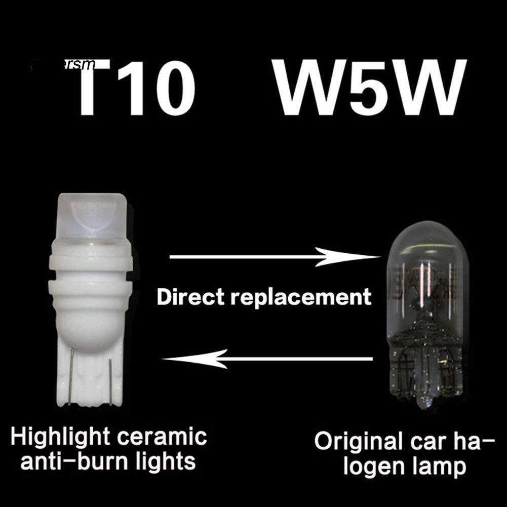 2 Bóng Đèn Led T10 W5W Siêu Sáng Cho Xe Hơi