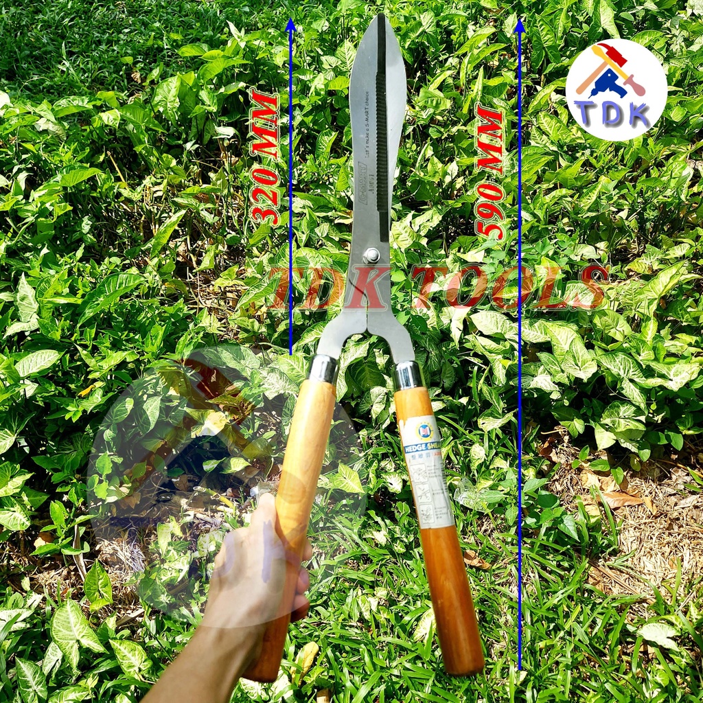 Kéo tỉa cành cán gỗ C-Mart A0061, kéo cắt hàng rào chất lượng cao