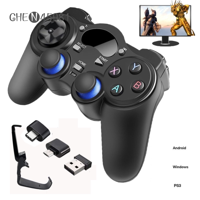 Tay Cầm Chơi Game Không Dây 2.4g Cho Ps3 Android Smart Phone Tv Box Laptop Tablet Pc