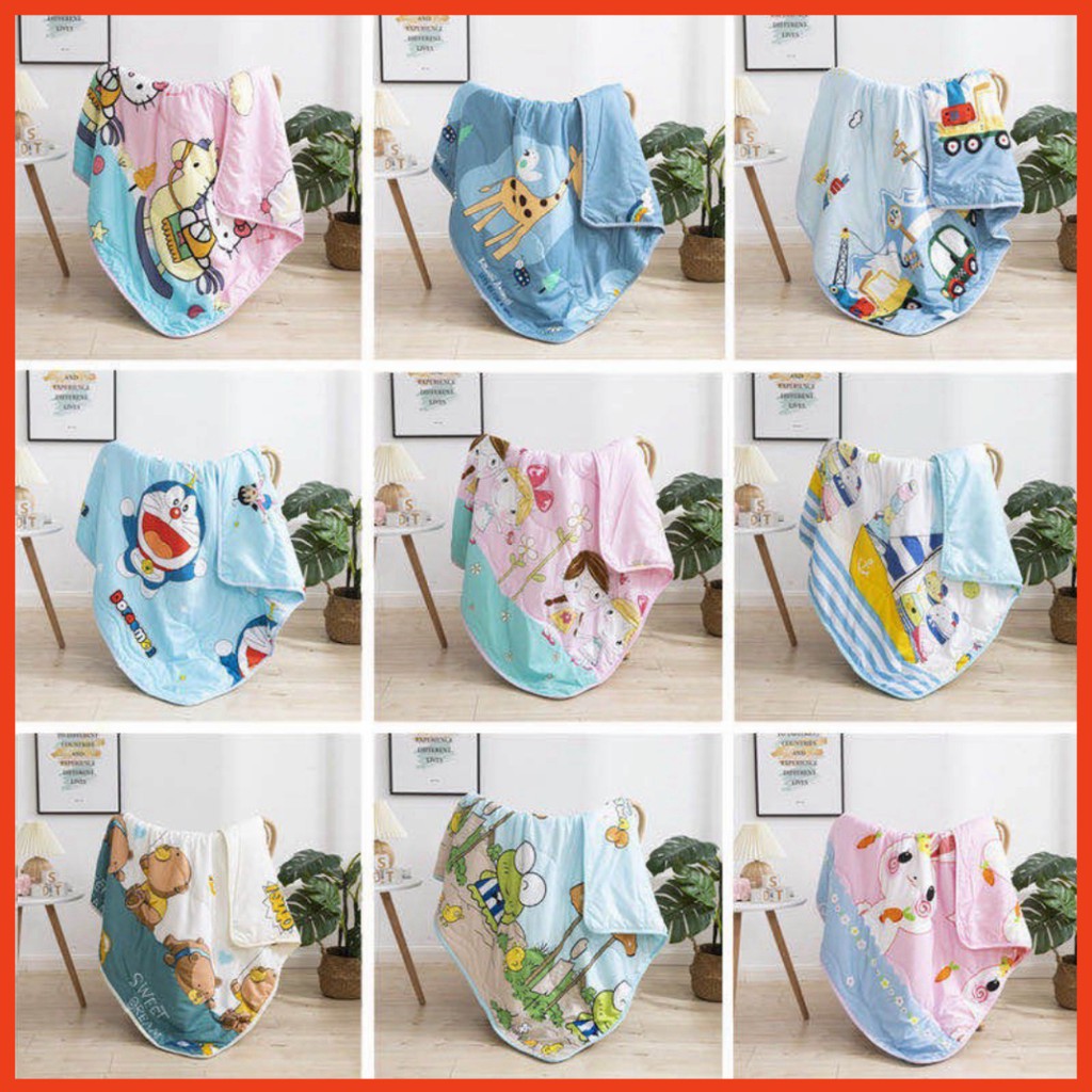 Chăn Đũi In Hình Hoạt Hình Dễ Thương Dành Cho Bé Trai Và Bé Gái Hàng Quảng Châu Cao Cấp Loại 1 1 (C2)