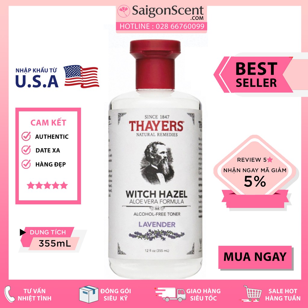 Nước hoa hồng Thayers Lavender 355ml | BigBuy360 - bigbuy360.vn